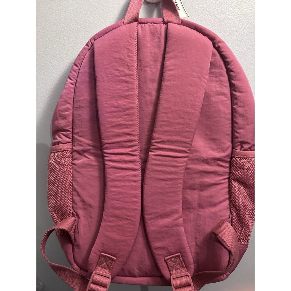 Victoria's Secret PINK Quilted Puffer Backpack Bag Dark Pink Magenta Logo NWT - Picture 4 of 6